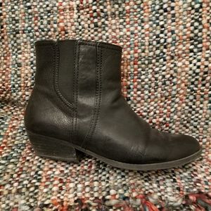 Black Leather Ankle Boot